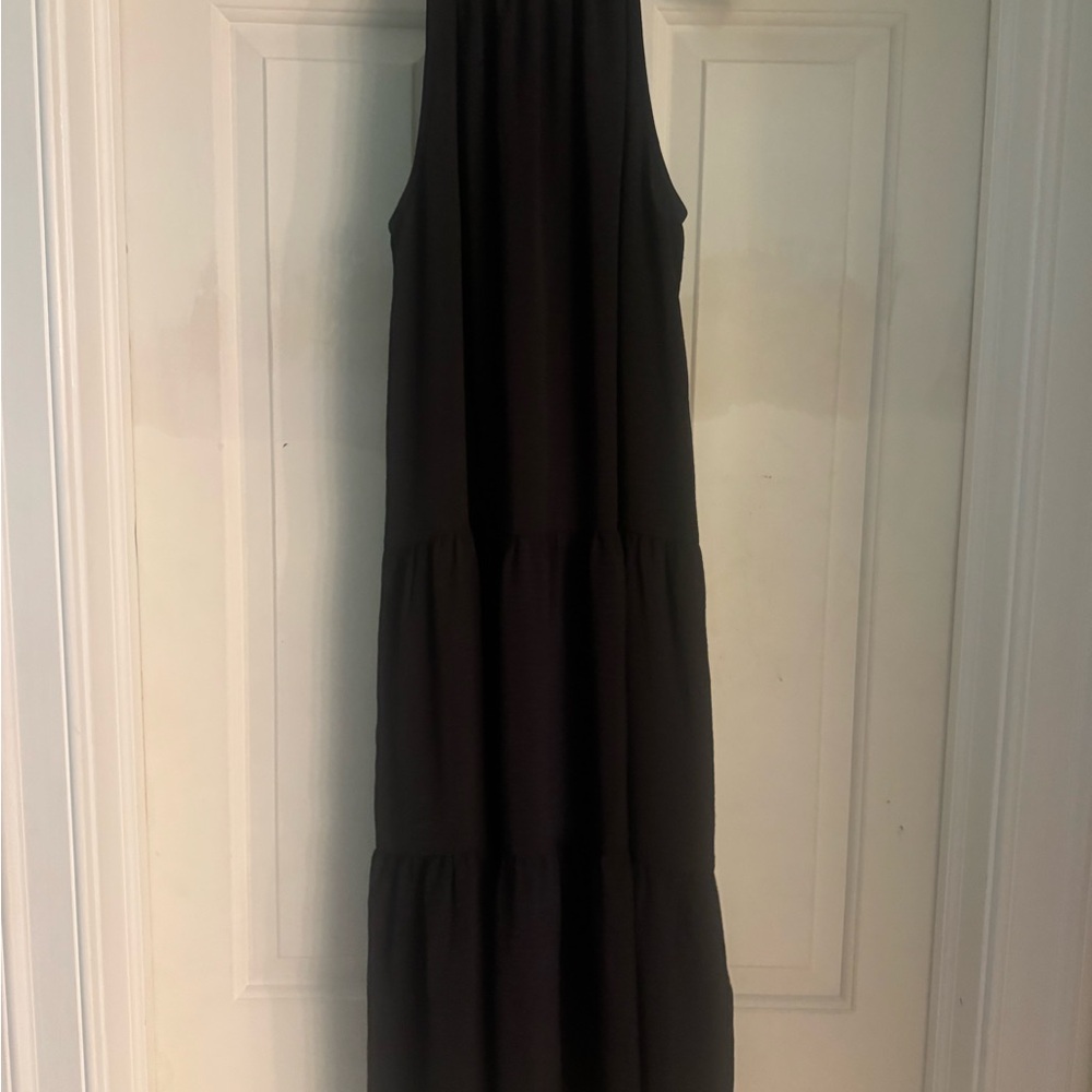 MICHAEL Michael Kors Black Tiered Maxi Dress